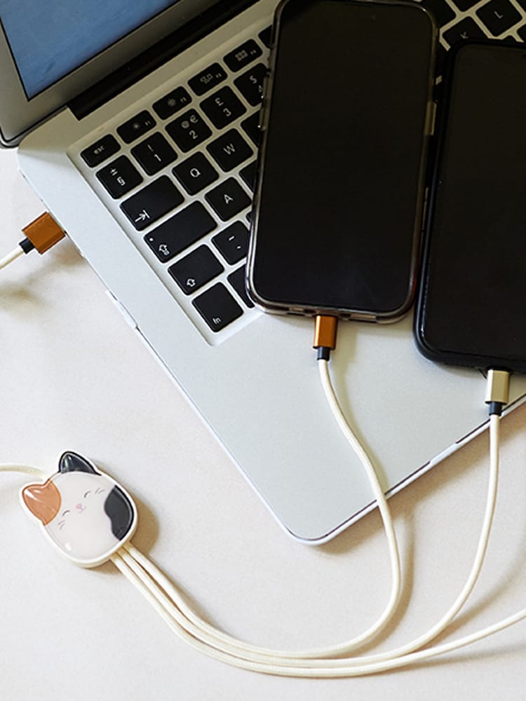 Squishmallows White Phone Grip with Stand & 3-in-1 Charging Cable CAM - Image 4 of 4