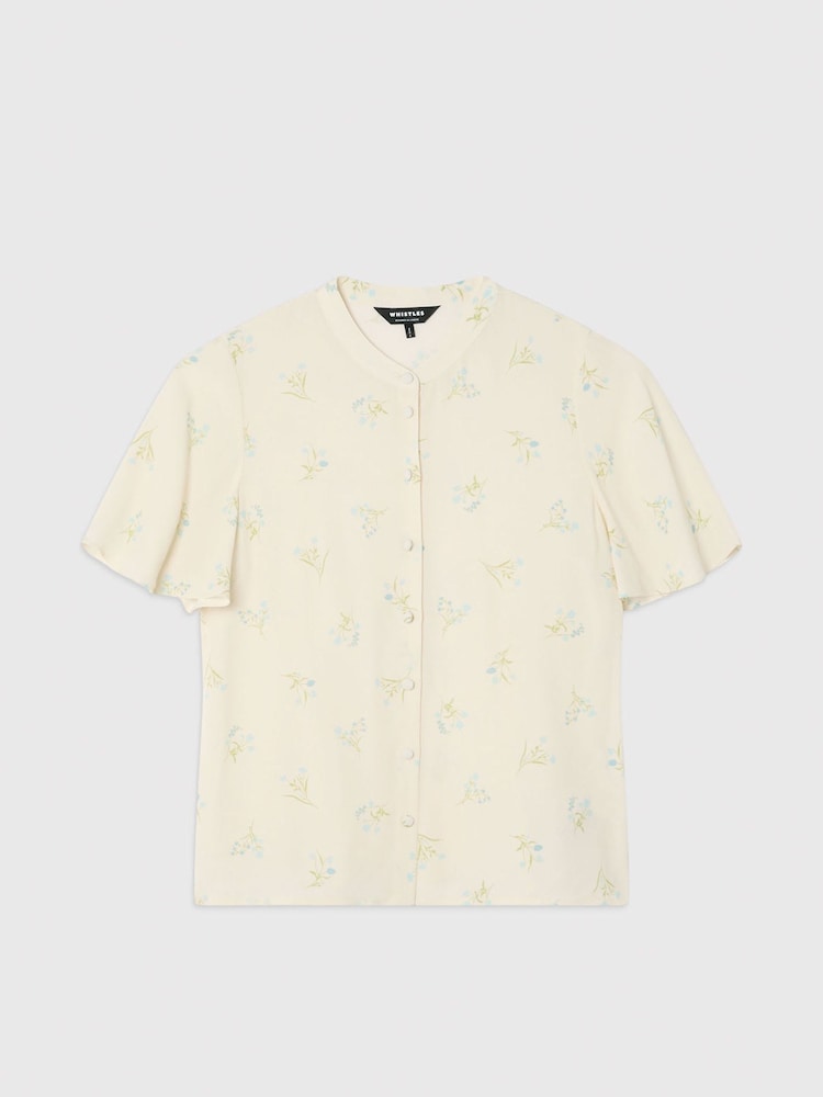 Whistles White Floral Button Front Shirt - Image 5 of 5