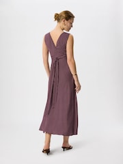 Whistles Purple Mini Spot Sleeveless Dress - Image 4 of 5