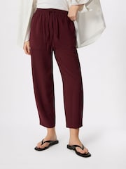 Whistles Purple Tie Waist Trousers - Image 1 of 5