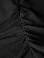 Whistles Black Ruched Halter Jersey Dress - Image 5 of 5