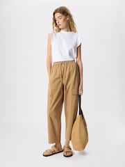 Whistles White Frill Sleeve Broderie T-Shirt - Image 3 of 5