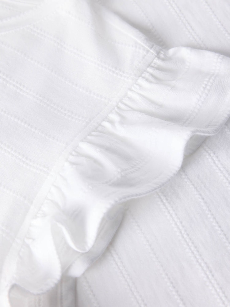 Whistles White Frill Sleeve Broderie T-Shirt - Image 5 of 5 Whistles White Frill Sleeve Broderie T-Shirt - Image 5 of 5