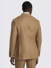 MOSS Brown Italian Tailored Fit Twill Linen Suit Jacket - Image 3 of 5