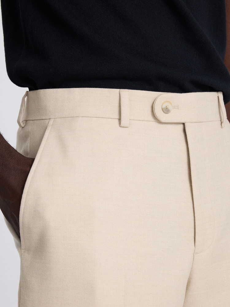 MOSS Brown Relaxed Fit Suit Trousers - Image 3 of 3