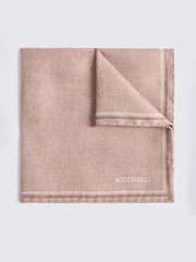MOSS Pink Italian Silk Double Faced Pocket Square - Image 1 of 2