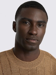 MOSS Brown Metallic Crew Neck Jumper - Image 2 of 4