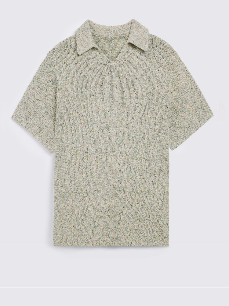 MOSS Natural Multi Colour Skipper Polo Shirt - Image 4 of 4