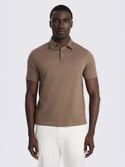 MOSS Brown Jersey Polo Shirt - Image 1 of 4