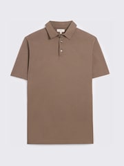 MOSS Brown Jersey Polo Shirt - Image 4 of 4