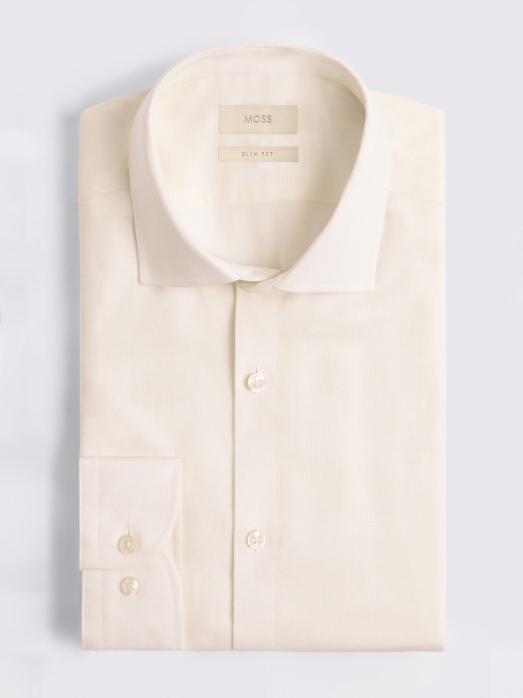 Moss修身剪裁緹花彈力襯衫 - 圖片 3/3