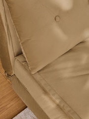 MADE.COM Caramel Natural Velvet Haru 2 Seater Sofa Bed - Image 1 of 6