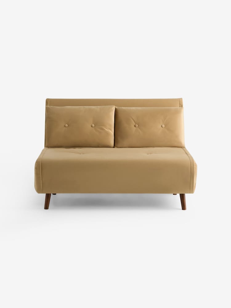 MADE.COM Caramel Natural Velvet Haru 2 Seater Sofa Bed - Image 6 of 6 MADE.COM Caramel Natural Velvet Haru 2 Seater Sofa Bed - Image 6 of 6