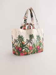 Green Tropical Print Shoulder Bag - Image 4 of 9