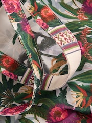 Green Tropical Print Shoulder Bag - Image 6 of 9