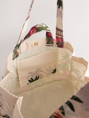 Green Tropical Print Shoulder Bag - Image 8 of 9