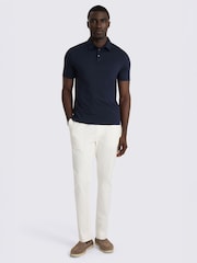 MOSS Blue Jersey Polo Shirt - Image 2 of 4