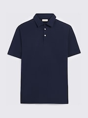 MOSS Blue Jersey Polo Shirt - Image 4 of 4