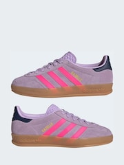 adidas originals Purple Gazelle Indoor Junior Trainers - Image 6 of 10