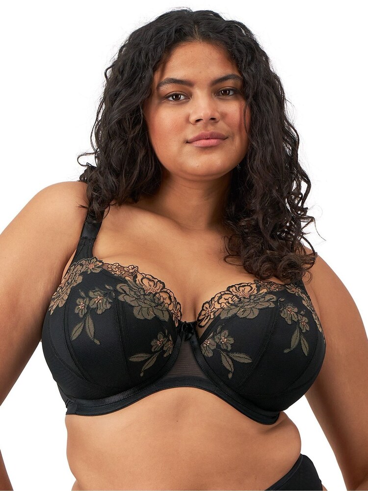 Elomi Black Teagan Underwire Padded Half Cup Bra - Image 1 of 5