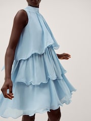 Monsoon Elle Sleeveless Ruffle Tier Mini Dress - Imagen 2 de 4