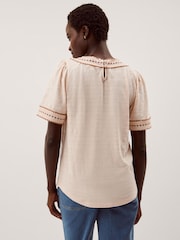 Monsoon Cream Tina Trim Jersey T-Shirt - Image 3 of 4