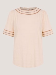 Monsoon Cream Tina Trim Jersey T-Shirt - Image 4 of 4