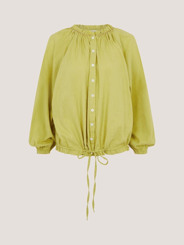 Monsoon Green Amber Bubble Hem Blouse - Image 4 of 4
