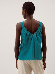 Monsoon Blue Rosalie Sleeveless Floral Embellished Top - Image 3 of 4