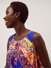 Monsoon Blue Padma Sleeveless Printed Top - Image 3 of 5