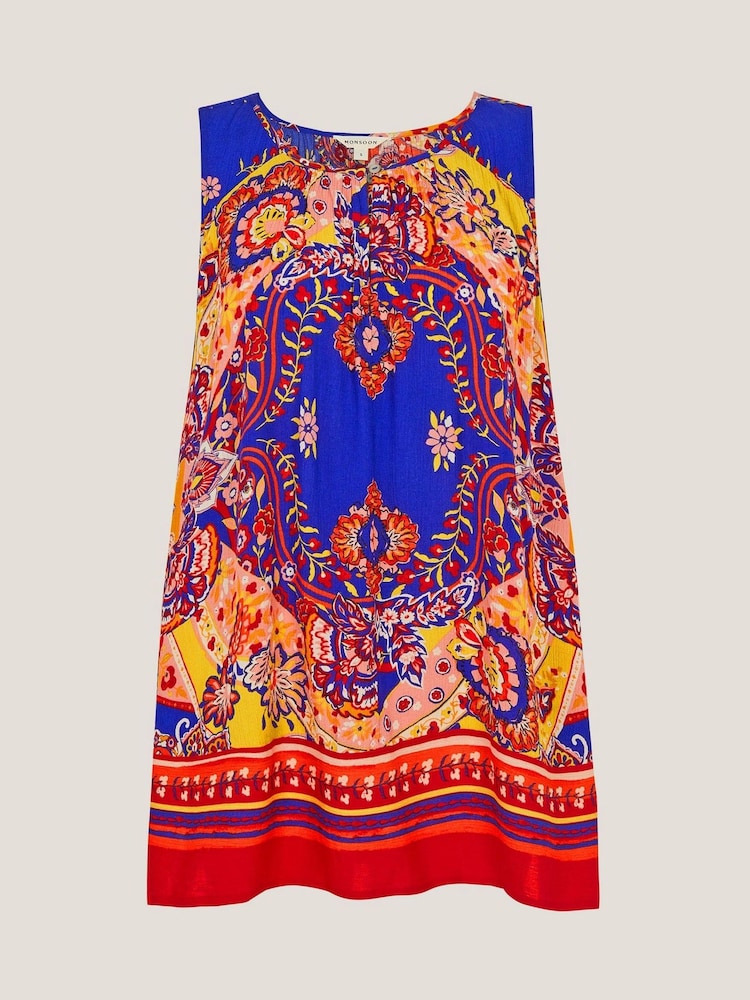Monsoon Blue Padma Sleeveless Printed Top - Image 6 of 6