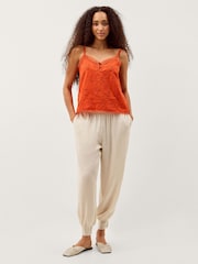 Monsoon Orange Rosie Embroidered Cami Top - Image 4 of 5