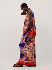 Monsoon Blue Padma Printed Palazzo Trousers - Image 1 of 5