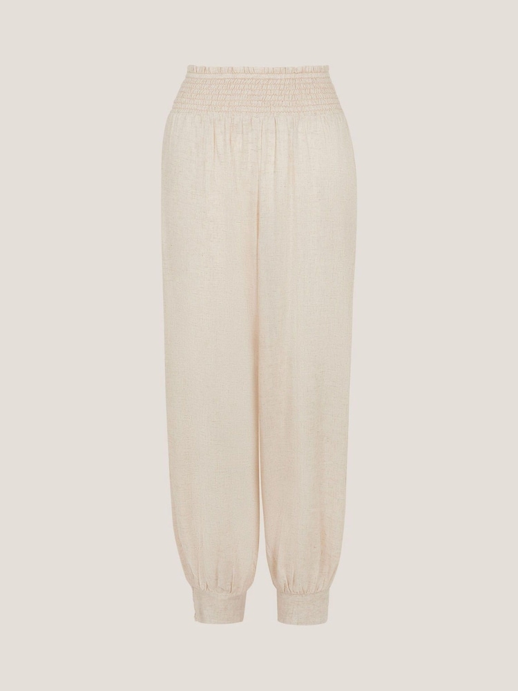 Monsoon Natural Reese Shirred Balloon Trousers - Image 4 of 4