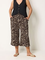 Yours Curve Black 2 Pack Jersey Culottes - Image 2 of 8