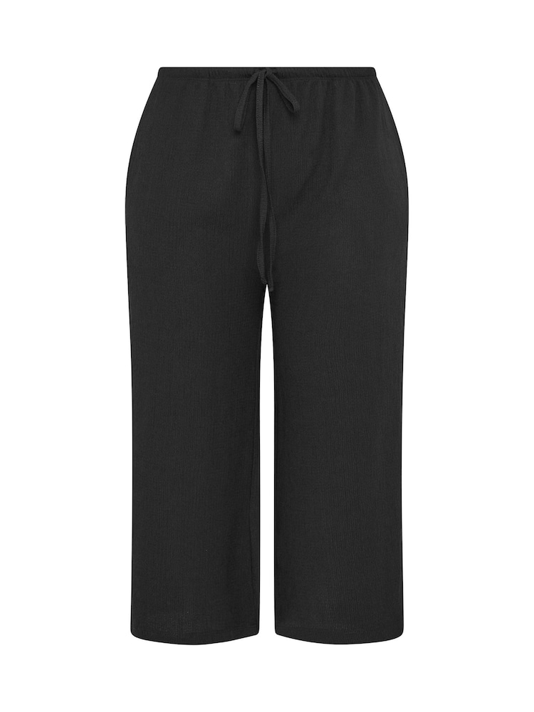 Yours Curve Black 2 Pack Jersey Culottes - Image 8 of 8