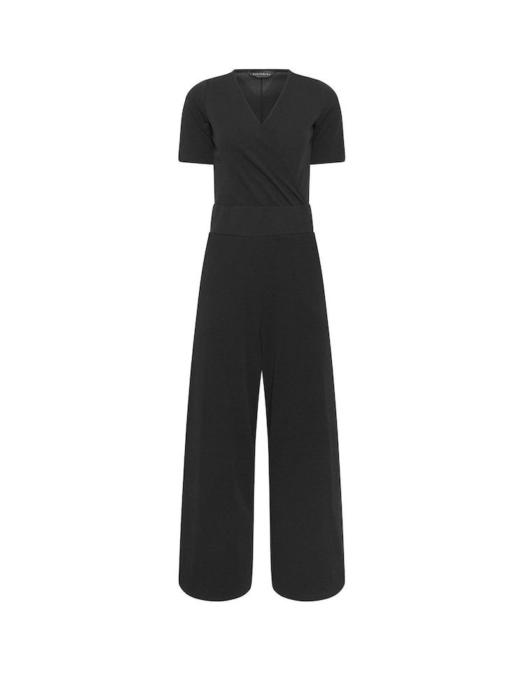 PixieGirl Petite Black Short Sleeve Wide Leg Jumpsuit - Image 5 of 5 PixieGirl Petite Black Short Sleeve Wide Leg Jumpsuit - Image 5 of 5