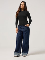 PixieGirl Petite Black Long Sleeve Cotton T-Shirts 2 Pack - Image 3 of 9