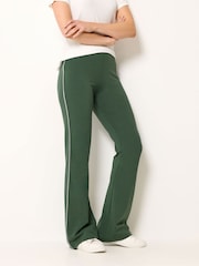 Long Tall Sally Green Side Stripe Flare Leggings - Image 2 of 6