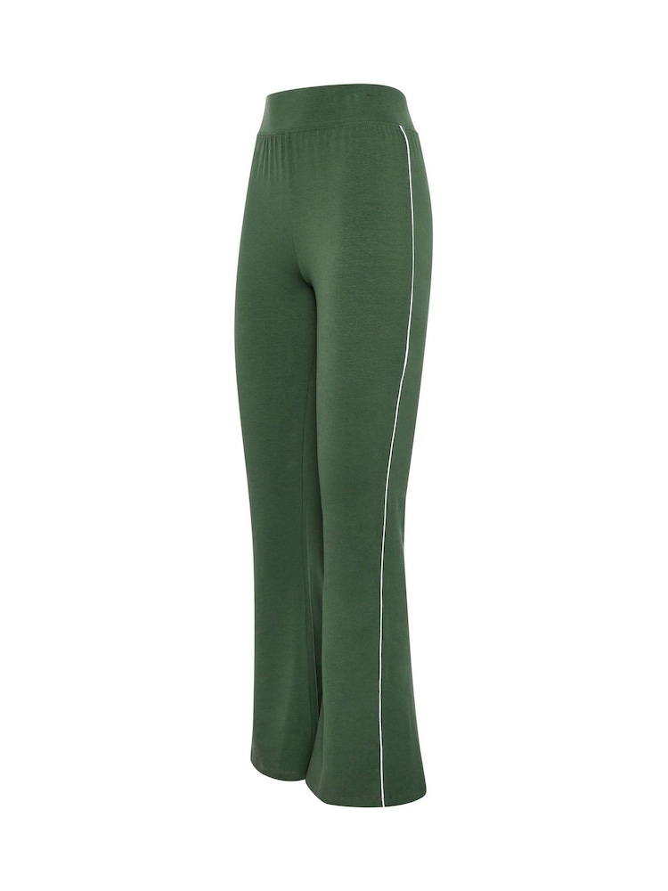Long Tall Sally Green Side Stripe Flare Leggings - Image 6 of 6
