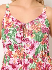 Yours Curve Pink Keyhole Midi Dress - Image 4 of 5