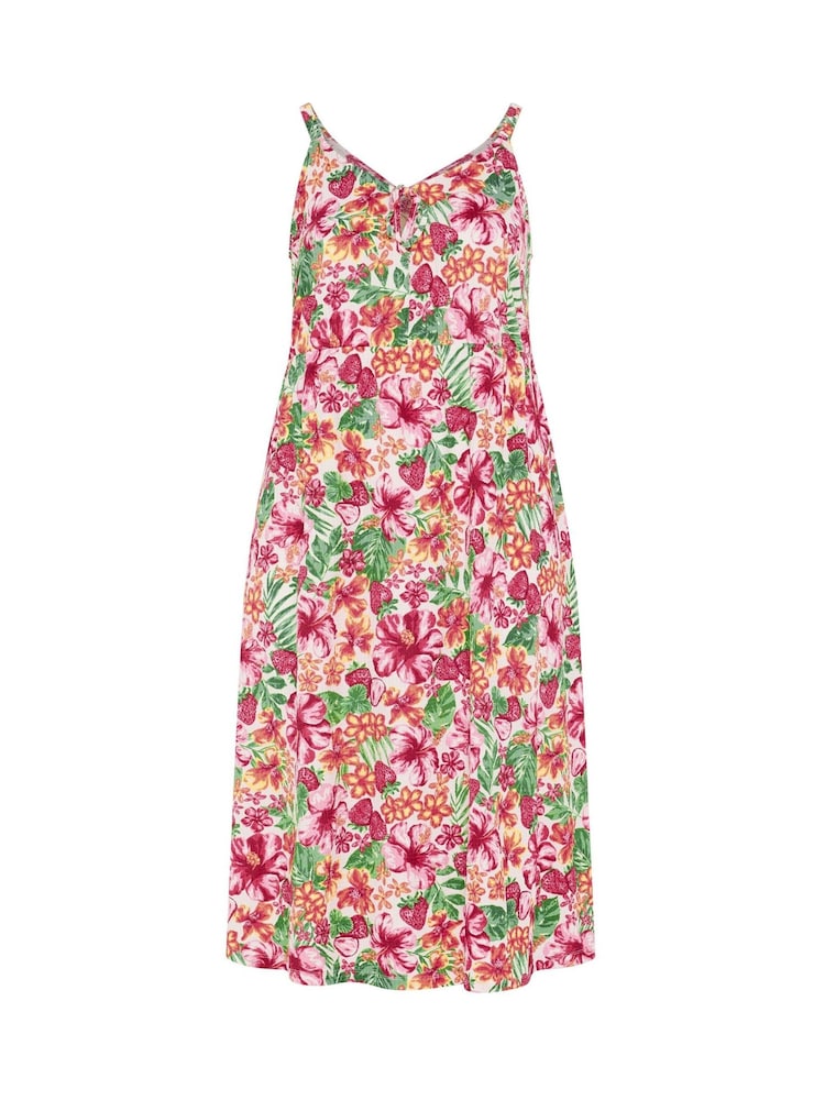 Yours Curve Pink Keyhole Midi Dress - Image 5 of 5 Yours Curve Pink Keyhole Midi Dress - Image 5 of 5
