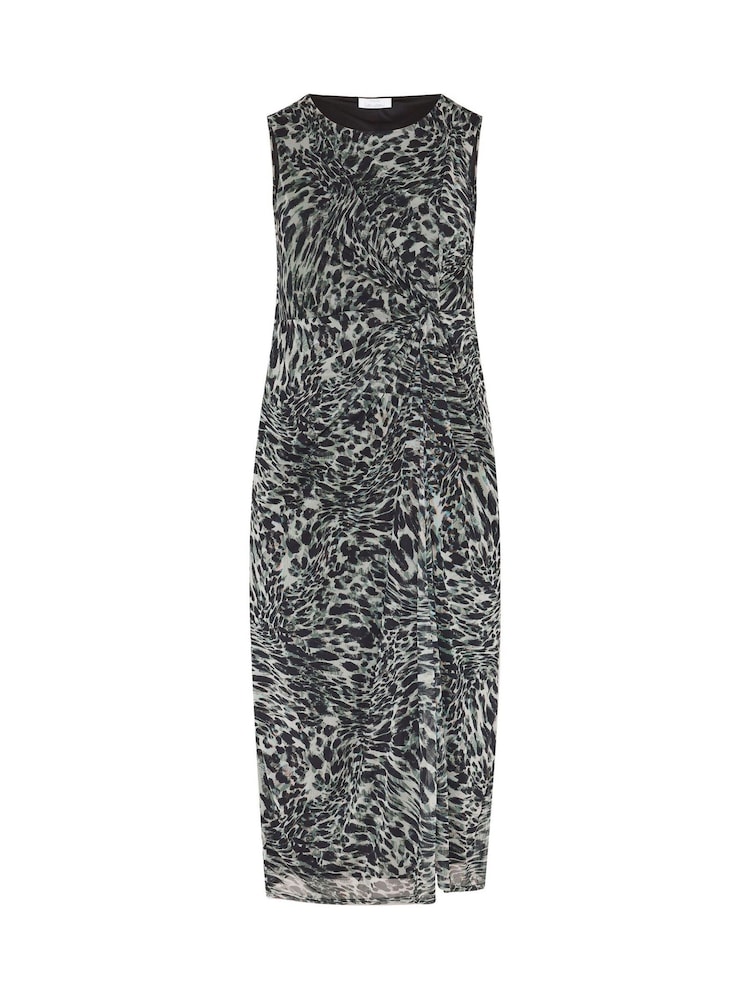 Yours Curve Grey London Side Twist Dress - Image 5 of 5 Yours Curve Grey London Side Twist Dress - Image 5 of 5