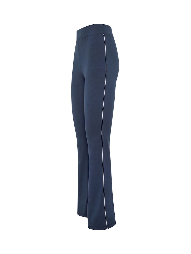 Long Tall Sally Blue Side Stripe Flare Leggings - Image 6 of 6