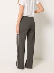 Long Tall Sally Grey Side Stripe Wide Leg Leggings - Image 4 of 7