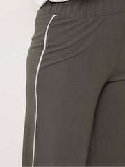Long Tall Sally Grey Side Stripe Wide Leg Leggings - Image 5 of 7