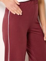 Long Tall Sally Red Side Stripe Wide Leg Leggings - Image 4 of 6