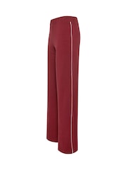 Long Tall Sally Red Side Stripe Wide Leg Leggings - Image 6 of 6