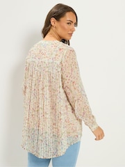 Yours Curve Natural Pleated Back Shirt - Image 3 of 6