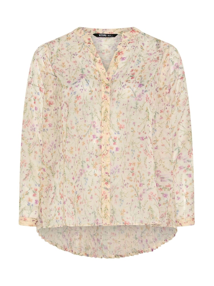Yours Curve Natural Pleated Back Shirt - Image 6 of 6 Yours Curve Natural Pleated Back Shirt - Image 6 of 6